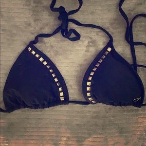 3/$25 Black & Gold Studded Swim Top